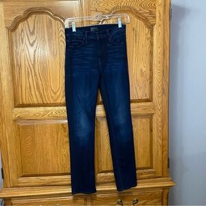 Mother The Mid Rise Dazzler Ankle Now Or Never Dark Navy Blue Jeans Women’s 25